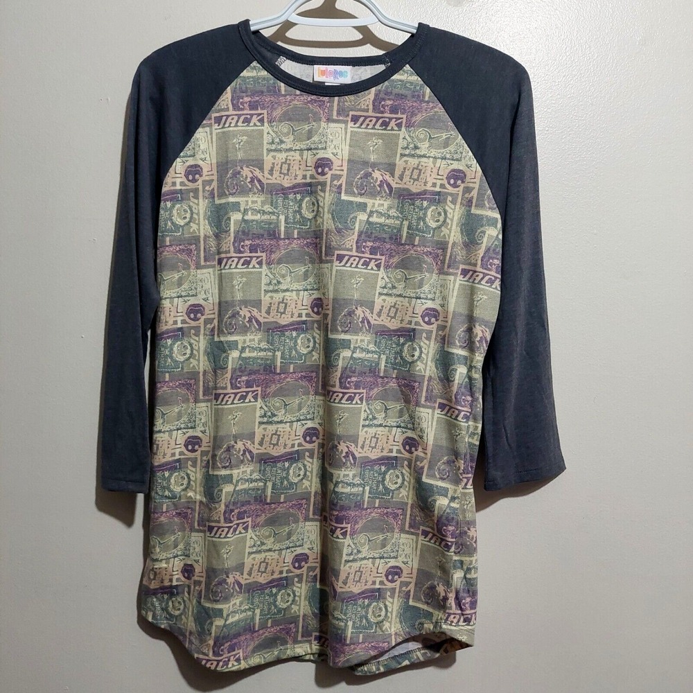 LuLaRoe Womens Small Jersey Tee 3/4 Raglan Sleeve Comfy Multicolors